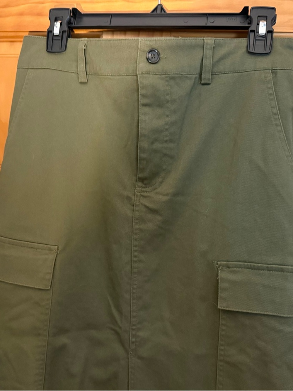 Jason Wu Olive Green Pencil Skirt with Cargo Pockets